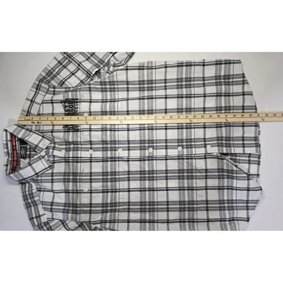 Harley Davidson Mens Size L Embroidered Short Sleeve Button Down Shirt‎ - Picture 11 of 12